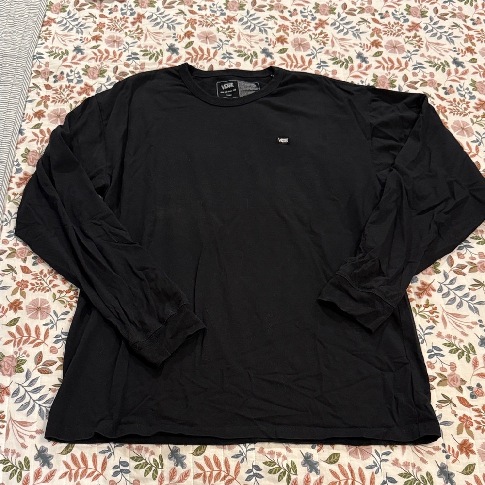 Vans Men's Classic Black Long Sleeve Tee